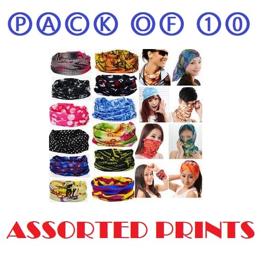 Classic Multi-purpose Multifunctional Seamless Wear Unisex Headwear Headband Head Sports Bandana - Assorted Prints