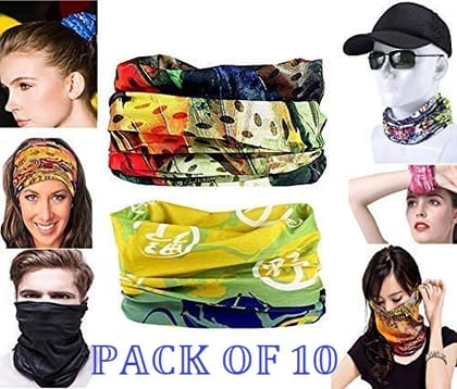 Everyday Multi-purpose Multifunctional Seamless Wear Unisex Headwear Headband Head Sports Bandana - Assorted Prints