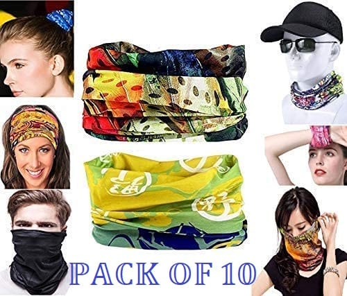 Everyday Multi-purpose Multifunctional Seamless Wear Unisex Headwear Headband Head Sports Bandana - Assorted Prints