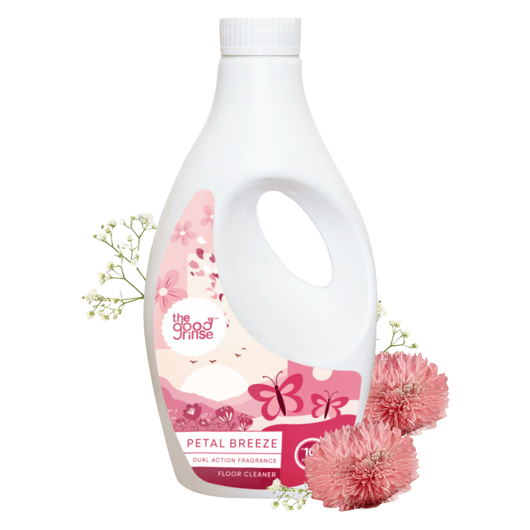 theGoodRinse Petal Breeze Disinfectant Surface & Floor Cleaner - 1 Litre | Floral Fragrance with Dual Action Freshness | 10X Power Cleaning Formula for Stains, Germs, and Odors | Multipurpose Cleaner