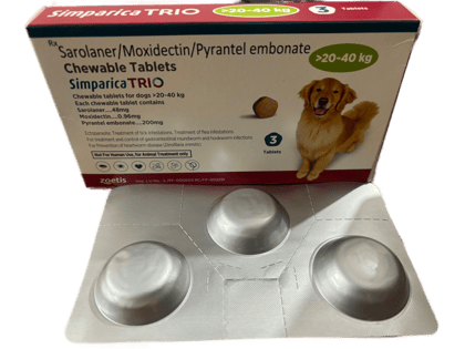 Simparica trio 20 to 40 kg dogs (3 tablets)