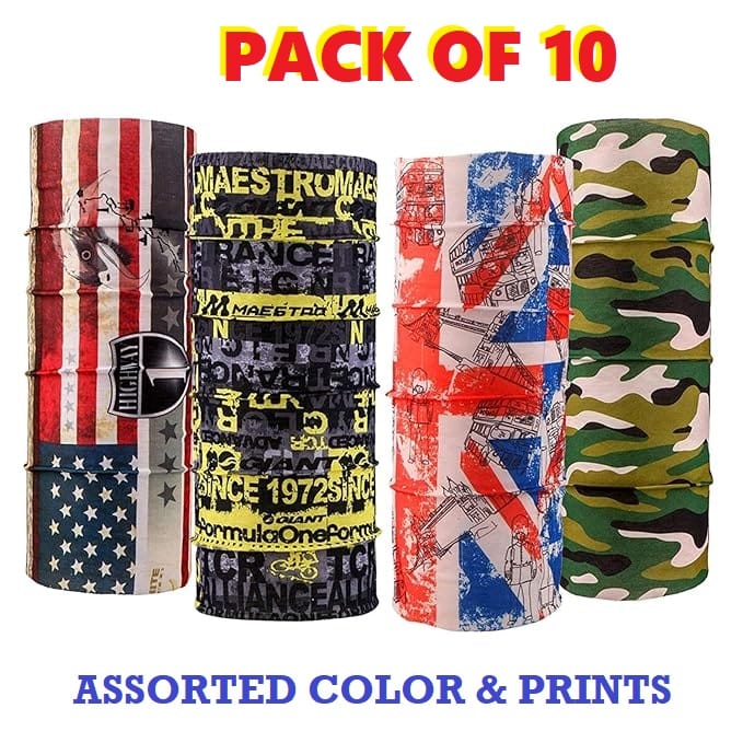 Ultra Sassy Multi-purpose Multifunctional Seamless Wear Unisex Headwear Headband Head Sports Bandana - Assorted Prints