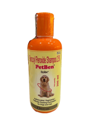 Petcare Petben (Benzoyl peroxide) Shampoo for Dogs & Cats (200ml)