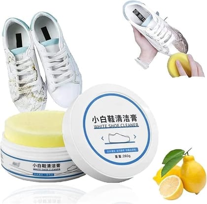 KIT & CO White Shoe Cleaning Cream, White Shoe Cleaning Cream Multipurpose Shoe Cleaner, Effective Dirt Removal Shoe Cleaner for White Shoes Cleaner White Shoe Cleaner