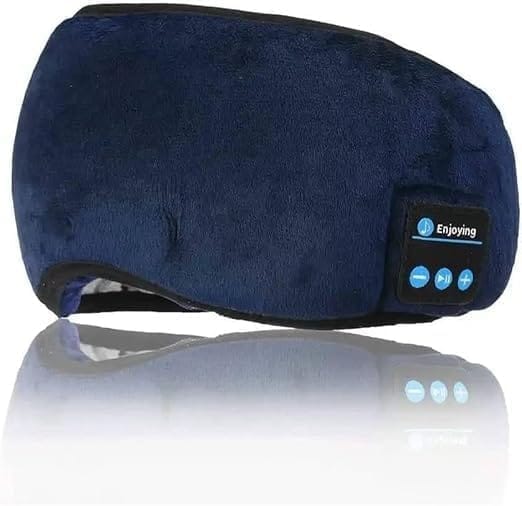 KIT & CO Polyester Bluetooth Sleeping Headphones,Wireless Music Bluetooth Sleep Eye Mask,Upgraded Travel Sleeping Headset,Bluetooth Handsfree Sleep Eye Shades Built-In Speakers Microphone Washable