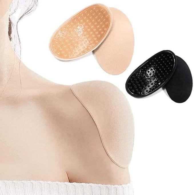 KIT & CO Pairs Shoulder Pads, Invisible Breathable Silicone Shoulder Pads, Shoulder Enhancer Anti-Slip Push-Up Pads, Sticky Pads for Shoulder Support & Height Enhancer 1Pair