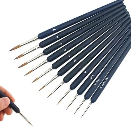 KIT & CO Miniature Paint Brushes, Detail Fine Tip Paint Brushes Set with Ergonomic Handle - Suitable for Acrylic Painting, Oil, Face, Nail, Scale Model Painting 6PCS Set(000,00,0,1,2,3)