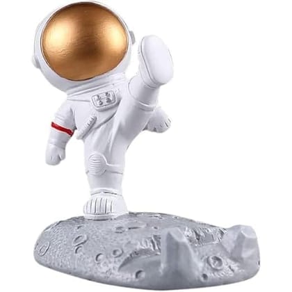 KIT & CO Phone Holder - Spaceman Mobile Phone Stand - Cool Fun 3D Cartoon Design Phone Holder - Cute Funny Smartphone Holder Bracket for Desk Compatible Home Office