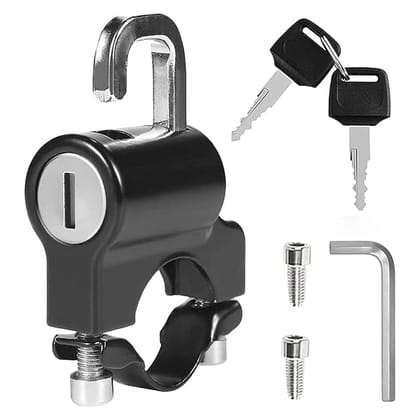 KIT & CO Helmet Lock for Bike Motorcycle 22-24mm Handlebar Tubes Rust Resistant Heavy Duty Helmet Helmet Accessories for Handlebar Scooter Lock for Motorcycles, Bicycles or Scooters