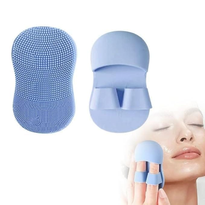 KIT & CO Facial Pore Cleansing Pads | Silicone Face Cleansing Brush Face Scrubbers Soft Exfoliators Cleaning Tool Massage Washing Pore Cleanser Pimples Blackhead Remover Deep Cleans Skin Care pack of-2