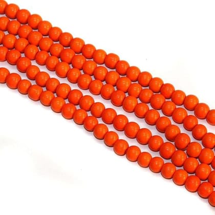 Mii Art Embroidery Material,Beads for Jewelry Making Material,zari Work Beads(Size-5 mm)(Material-Plastic)(Color-Orange) in 1 Pack 50 gm