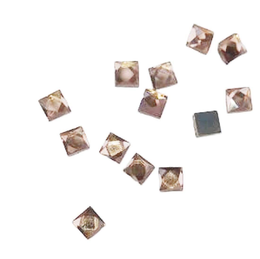 Mii Art Half Square Beads Using for Embroidery & Craft,jewalery Material(Color-Golden)(size-6cm) Pack of 50g