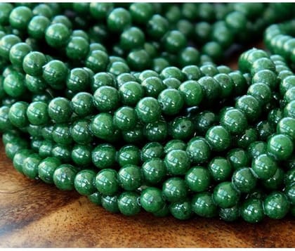 Mii Art Embroidery Material,Beads for Jewelry Making Material,zari Work Beads(Size-6 mm)(Material-Plastic)(Color-Green) in 1 Pack 50 gm