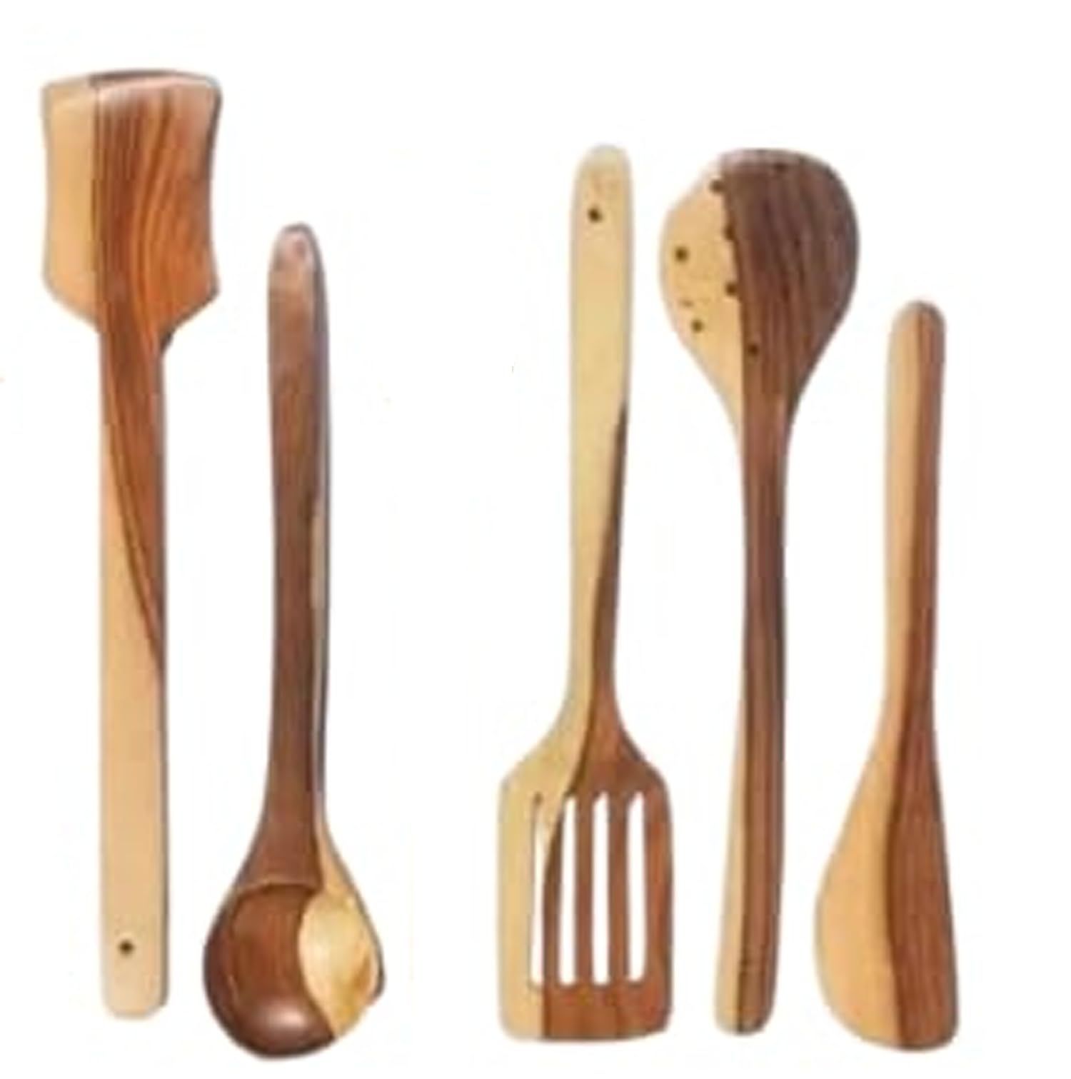 Mii Art Wood Spoon for cooking (Large Size) pack of 5 pcs