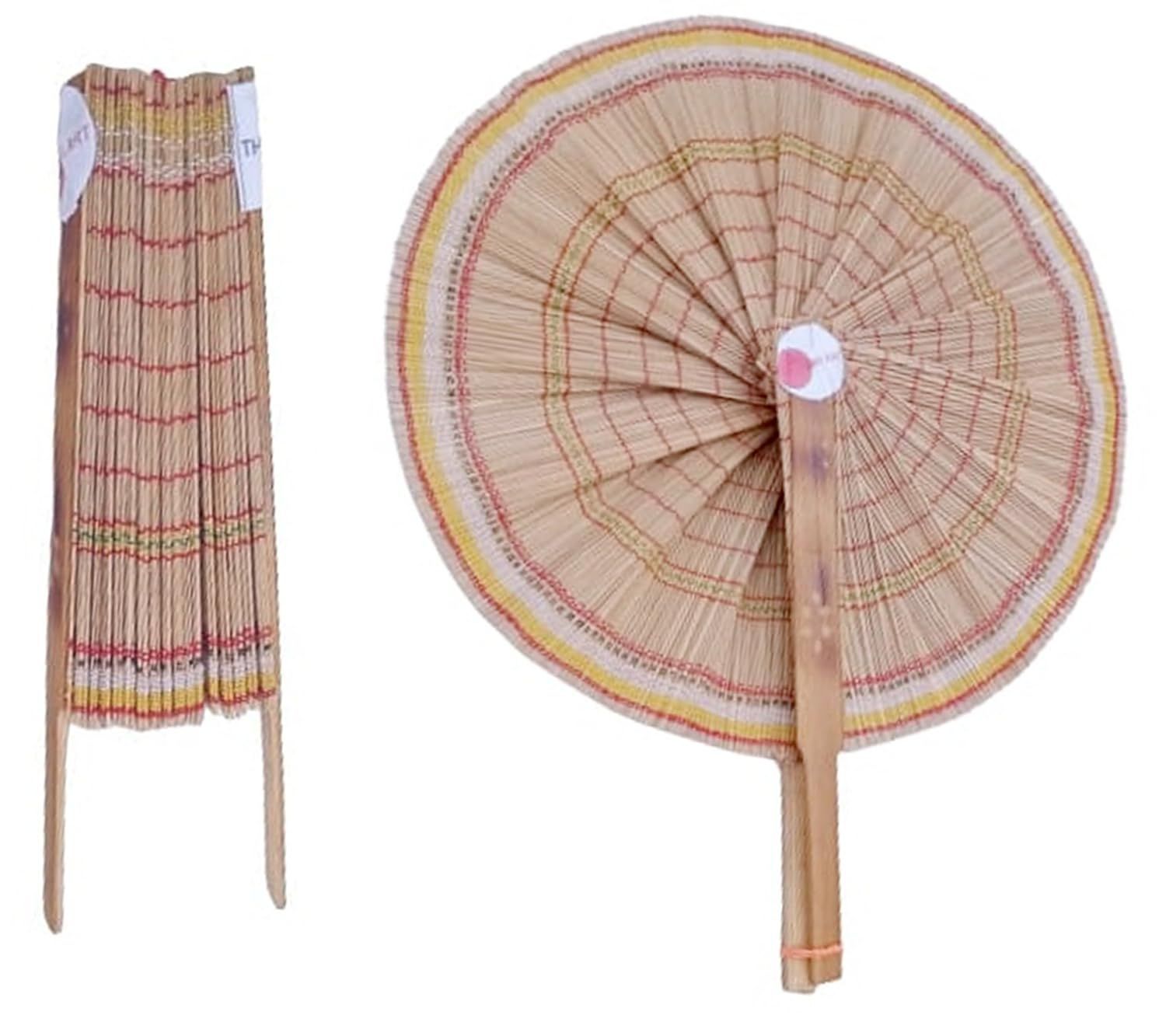 Mii Art Handmade and Foldable Fan/Pankhi for Indoor and Outdoor Travel summer(size-36 x 28 cm) pack of 1 pcs.