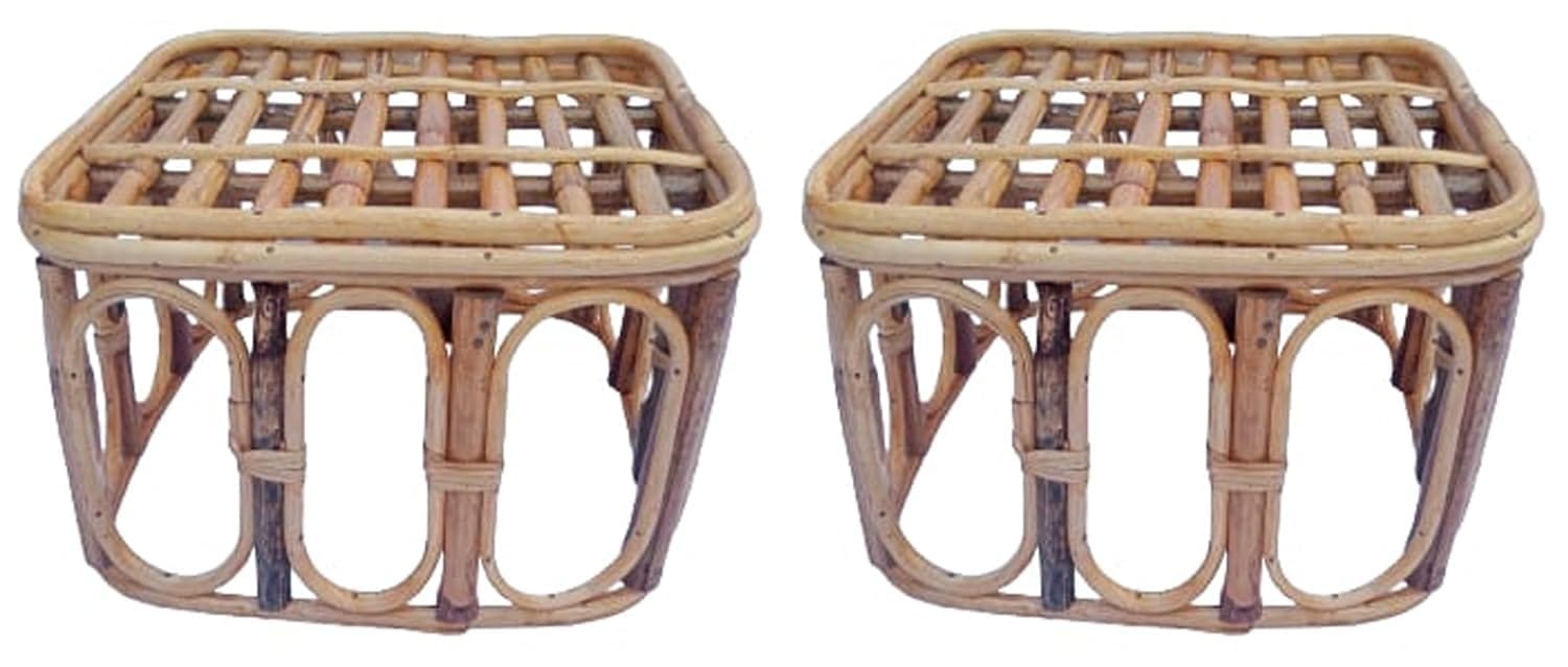 Mii Art Bamboo Square Stool 2 pcs