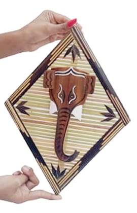 Mii Art wall decoration frames showpiece for Office & Home Decor,ganesh jee framesa(size- 26cm) Pack of 1 pcs.