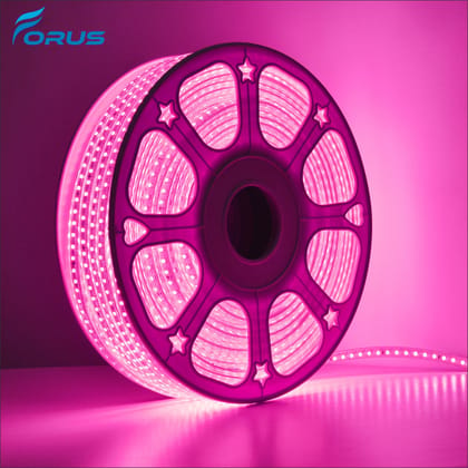 Forus LED Rope Strip Light 10 Meters 1 Year Warranty, Outdoor Waterproof Decorative Cove Lights for Ceiling, Balcony, Home Decor, Interior Decoration, Flexible Rope Light for Diwali, Christmas & New Year -Pink