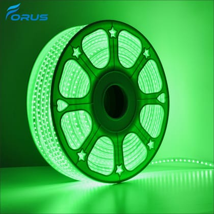 Forus LED Rope Strip Light 10 Meters 1 Year Warranty, Outdoor Waterproof Decorative Cove Lights for Ceiling, Balcony, Home Decor, Interior Decoration, Flexible Rope Light for Diwali, Christmas & New Year -Green