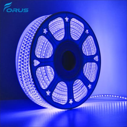 Forus LED Rope Strip Light 10 Meters 1 Year Warranty, Outdoor Waterproof Decorative Cove Lights for Ceiling, Balcony, Home Decor, Interior Decoration, Flexible Rope Light for Diwali, Christmas & New Year -Blue