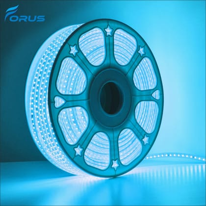 Forus LED Rope Strip Light 10 Meters 1 Year Warranty, Outdoor Waterproof Decorative Cove Lights for Ceiling, Balcony, Home Decor, Interior Decoration, Flexible Rope Light for Diwali, Christmas & New Year -Ice Blue