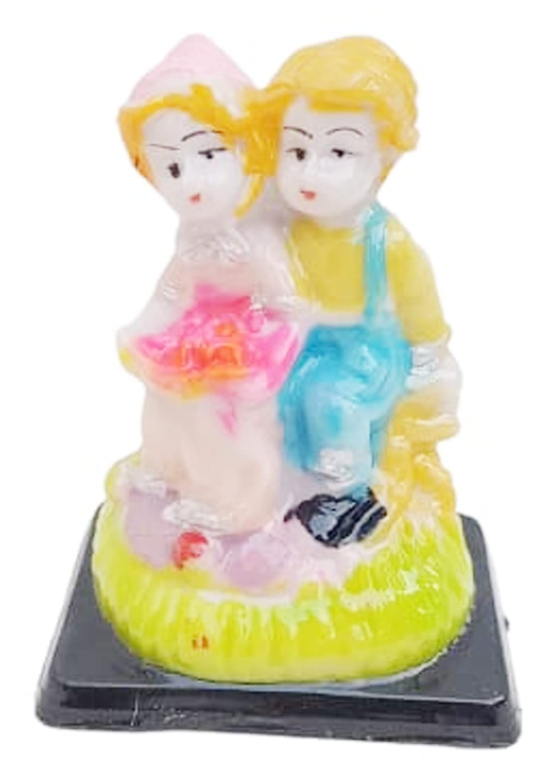 Mii Art boy & girl showpieces Glass Item for Gift(Material-Glass)(size-9x6 cm) Pack of 1 pcs.