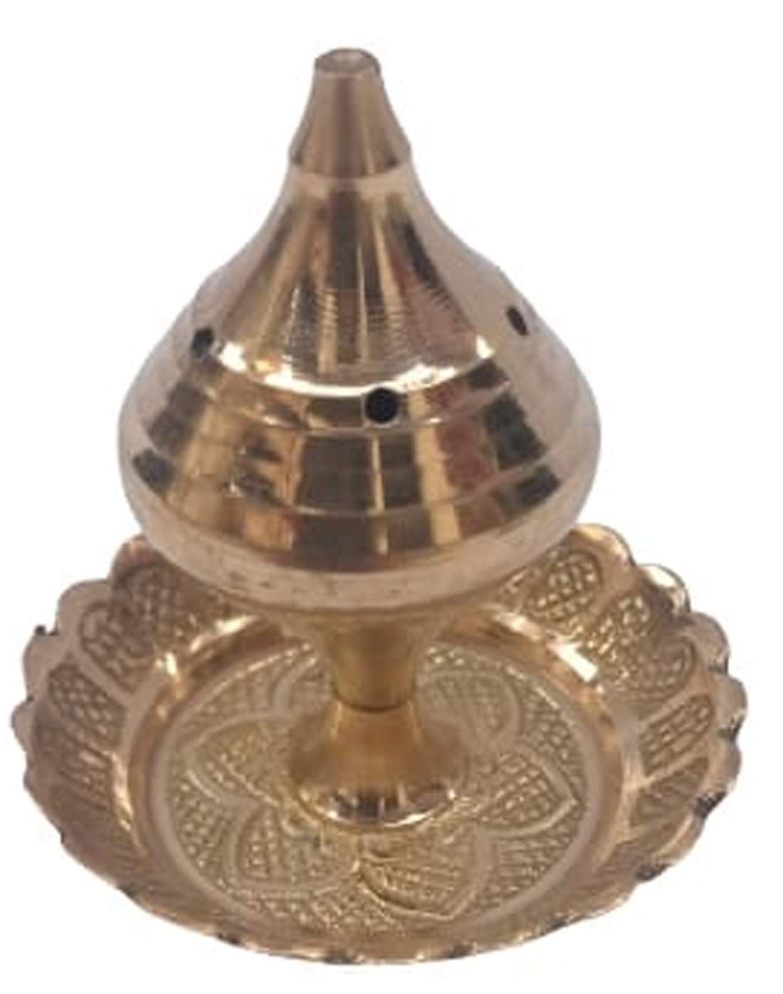 Mii Art Antique mughal Design Brass agarbtti Stand,pital ka agarbatti Stand Brass agardan(Color-Golden)(Material-Brass)Pack of 1 pcs