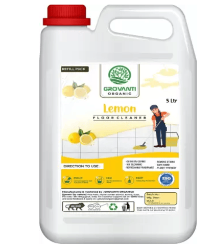 GROVANTI ORGANIC Disinfectant Surface & Floor Cleaner Lemon  (5 L)