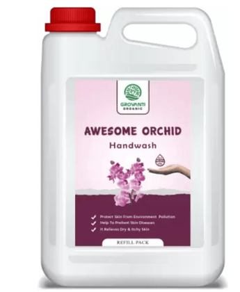 GROVANTI ORGANIC Orchid Liquid Handwash 5l ,Kill Germs, Moisturizing and Soft Skin Hand Wash Can  (5 L)