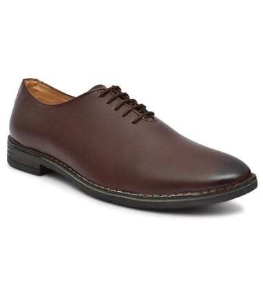 Men's Synthetic Leather Formal Shoes (Brown)