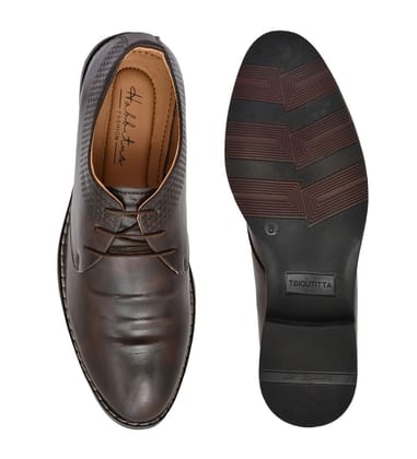 Men's Synthetic Leather Formal Shoes (Brown)