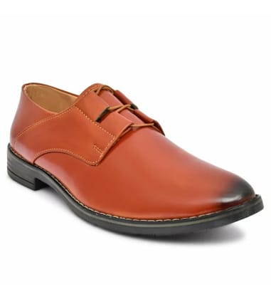 Men's Synthetic Leather Formal Shoes (Tan)