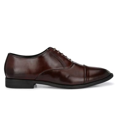 Men's Synthetic Leather Formal Shoes (Brown)