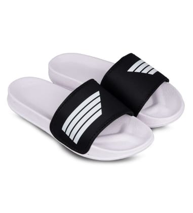 Men's Rubber Comfortable Flip-Flops and Slippers (Black)