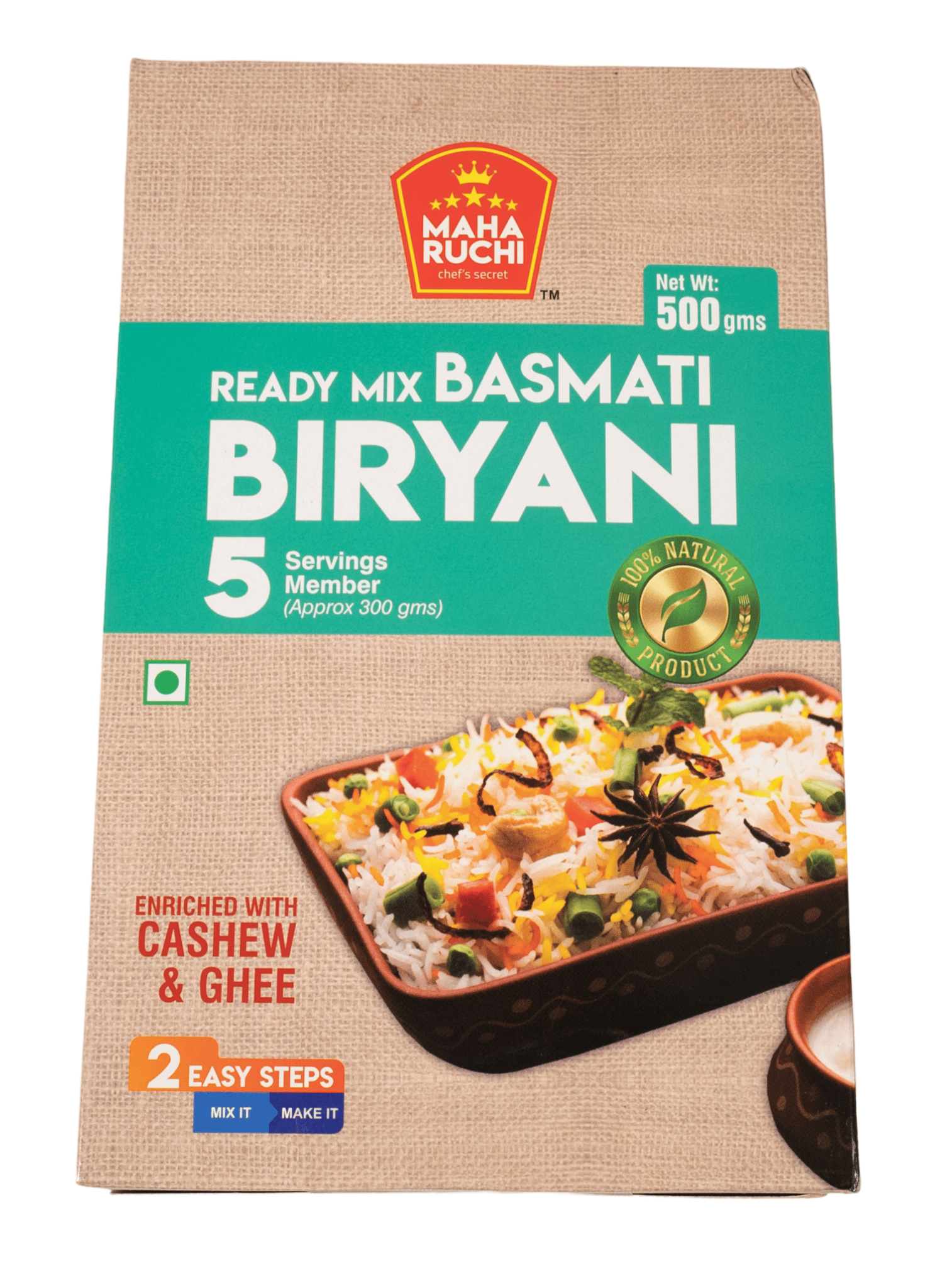 Maha Ruchi Ready Mix Basmati Biryani - 500 gms