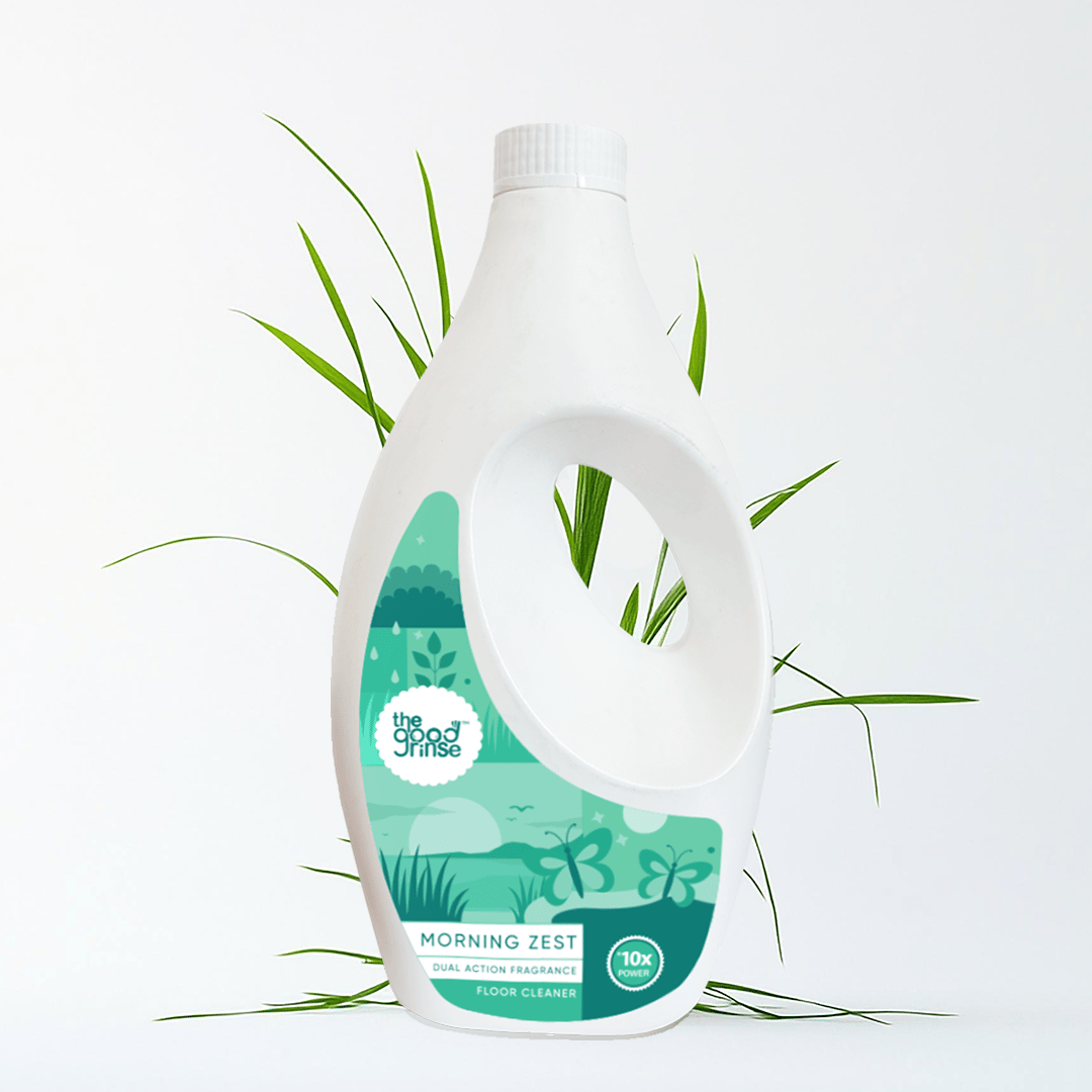 TheGoodRinse Morning Zest Disinfectant Surface & Floor Cleaner 1L | Lemongrass Fragrance with Dual Action Freshness | 10X Power Cleaning Formula for Tough Stains, Germs and Odors for Home & Office