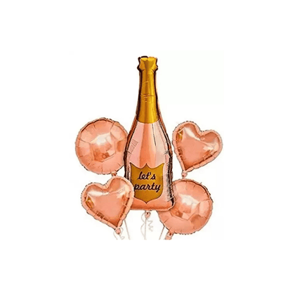 Lets Party Champagne Balloons - 5PC