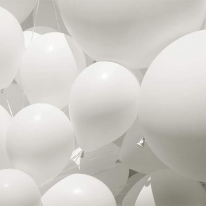 8" White Latex Balloon - 50ct