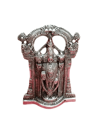 German Silver-plated Standing Vishnu Idol/Murti for Home and Temple