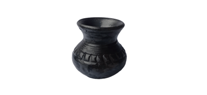 Home made Black clay pot