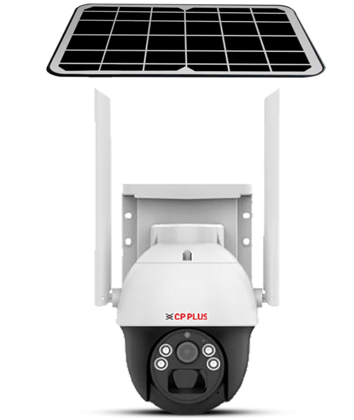 CP_Plus 4MP 2K QHD 4G Outdoor PT Solar Camera | Built-in Battery Support | Two Way Talk | PIR Motion Detection Alerts | Full Color Night Vision | SD Card (Up to 256 GB) CP-Z44R