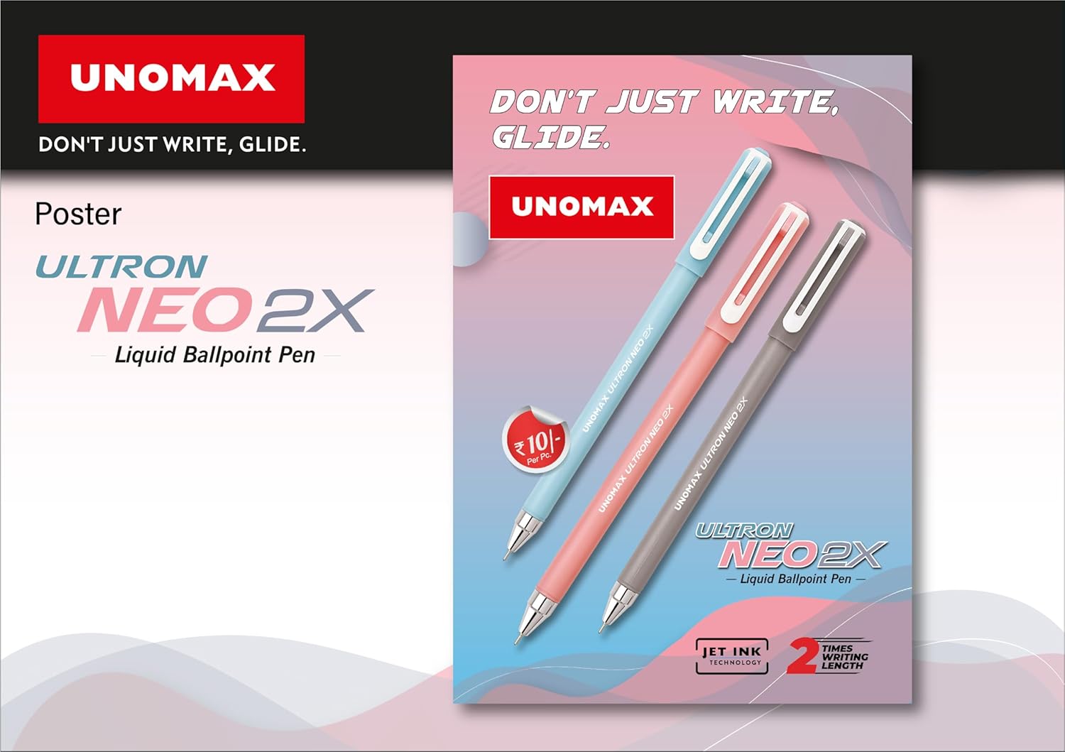 **Product Title:**Unomat Ultron Neo 2X Liquid Ballpoint Pen Pack of 20