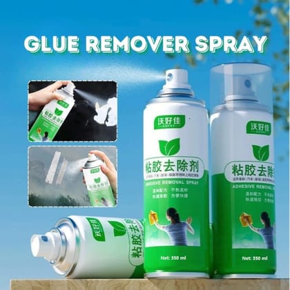 WUGO::Multipurpose Sticker Adhesive Glue Remover Spray, Sticker Lifter Stain Remover Adhesive Cleaner All Purpose Effective Adhesive Remover Liquid for Glass, Metal, Wall (350ml).