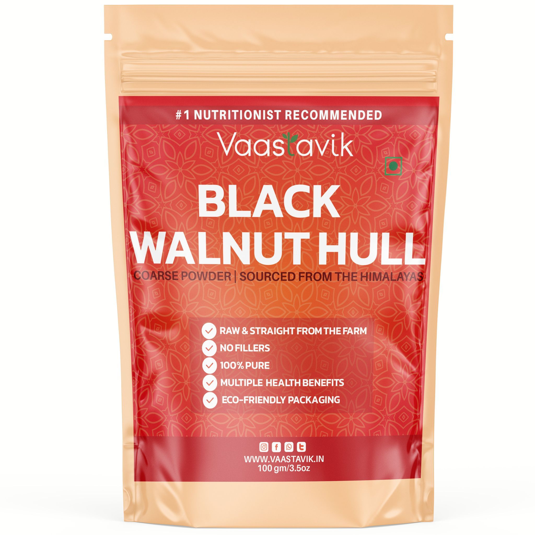 Vaastavik Pure Black Walnut Hull Juglans Nigra Powder 100gm