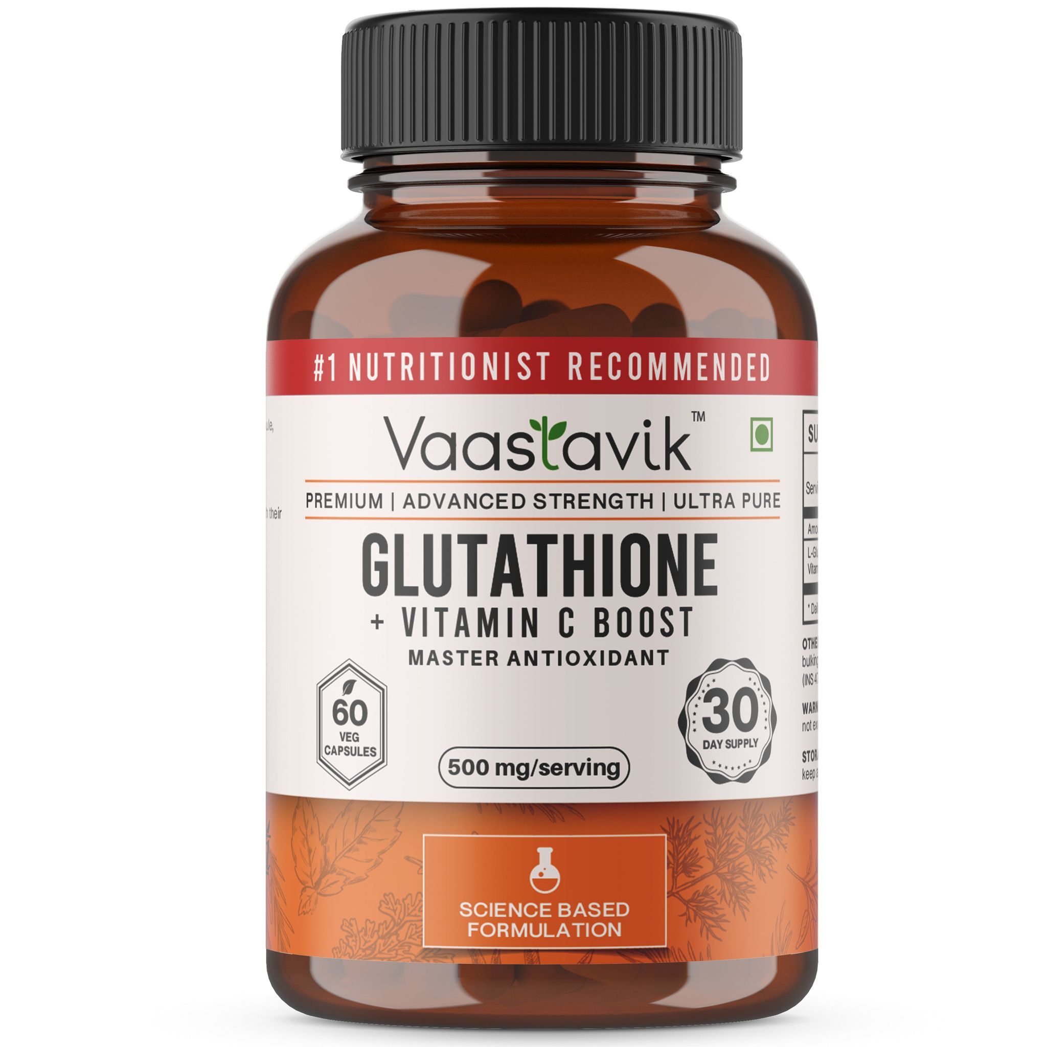 Vaastavik Glutathione Supplements 500 mg 60 capsules