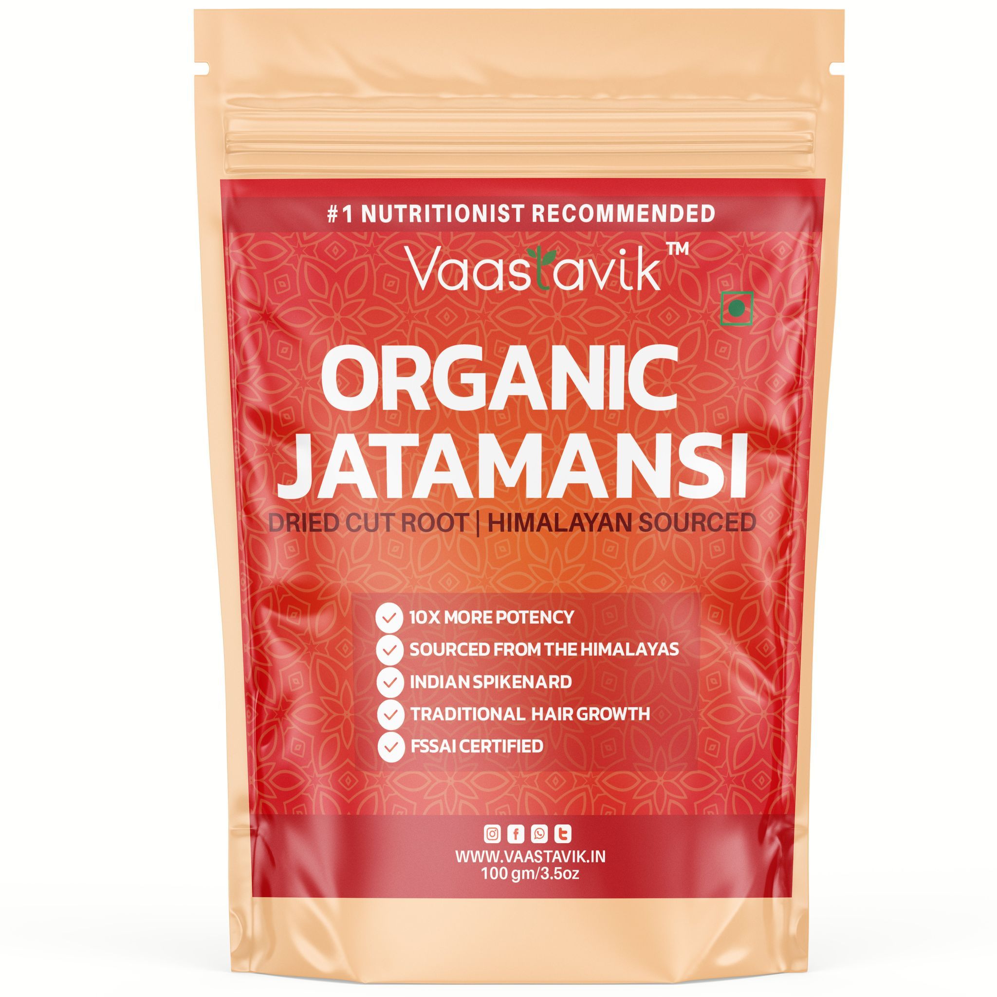 Vaastavik Jatamansi Root Hair Growth Spikenard Nardostachys Balchar herb 100gm