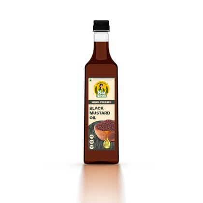 MAA FARMING - FROM SOIL TO PLATE 100% Pure and Natural Black Mustard Oil | Wood Pressed Mustard Oil with Rich Aroma & Flavour | Daily Cooking with Multipurpose Usage Oil (1Ltr)