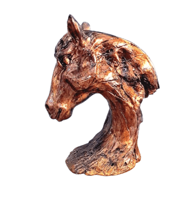 Golden Horse Head Statue Horse Head Home Decor  Horse Head Art Minimalist home decor Boho decor