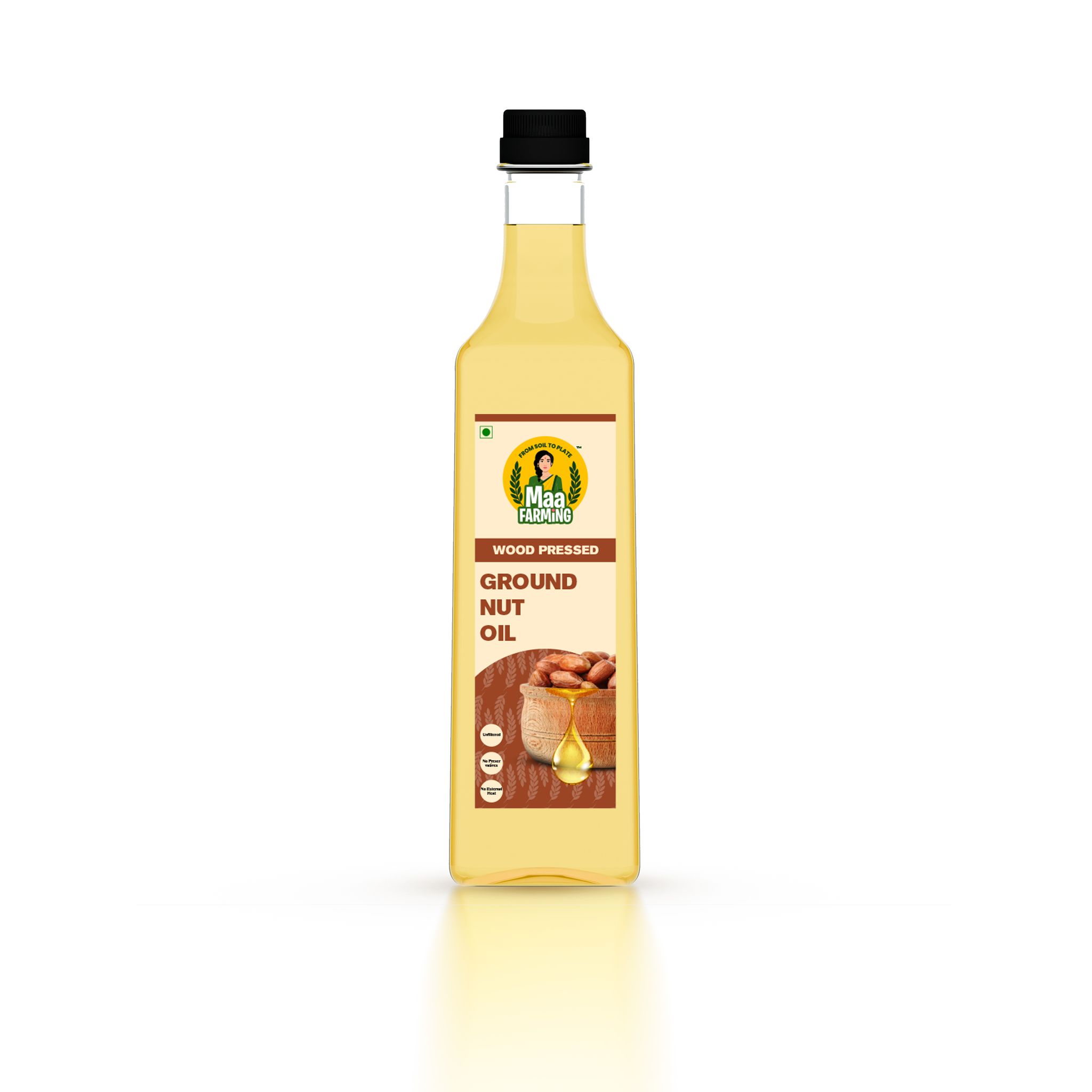 Maa Farming Wood-Pressed Groundnut Oil - 1L