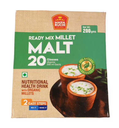 Maha Ruchi Ready Mix Millet Malt - 20 Glasses {200ml Each}